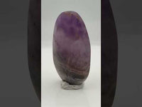 Amethyst Mixed with Stripe Agate Palm Stone #2