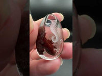 Beautiful Seahorse Garden Quartz Inner Scene Carving #8