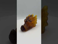 Fluorite Dragon Head Carving #14