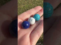 Set of Three Imitation Gemstone Spheres