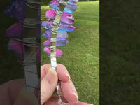 Pink, Blue & Silver Handmade Natural Crystal Crown Headband
