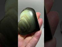 Rainbow Sheen Obsidian Heart #9