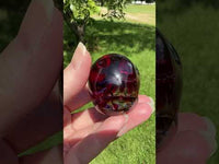 Red & Blue Glass Skull