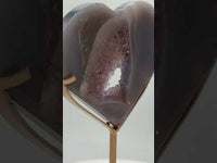 Large Amethyst Agate Heart with Stand #5