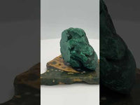 Malachite Polished Top with Rough Bottom