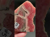 Rhodochrosite Slab #5 – Pink Banded Natural Stone Specimen
