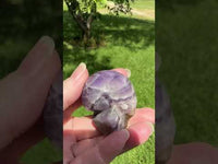 Natural Chevron Amethyst Skull