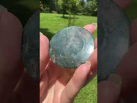 Moss Agate Polished Round Slice #11