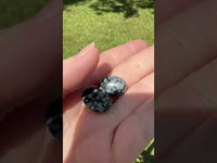Snowflake Obsidian 18x13mm Oval Cabochon Pair