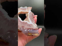 Druzy Dendritic Agate Geode Indigenous-Inspired Profile Headdress Carving #4