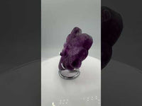 Purple Fluorite Decorative Carved Heart with Stand #7