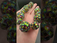 Rainbow Mosaic Disco Ball Bead Strand