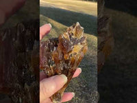 Natural Amber Calcite Raw Specimen UV Reactive #13
