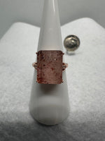 Sterling 925 Super 7 Strawberry  Quartz Ring #1